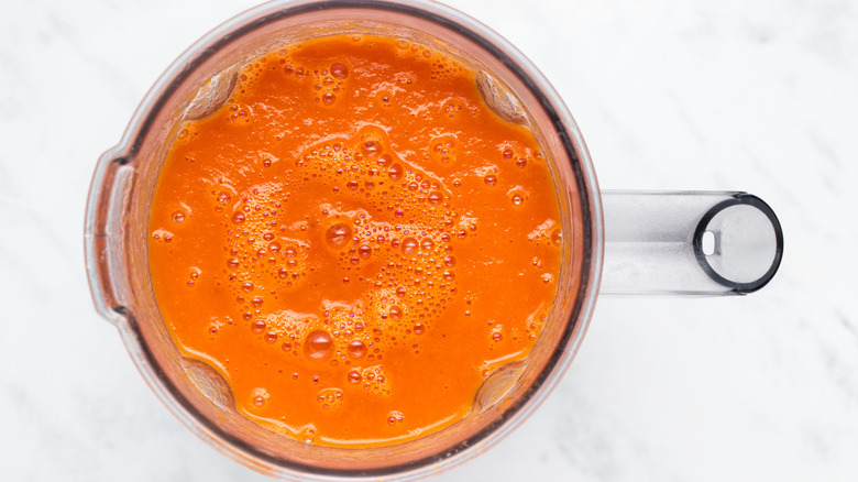 tomato soup in blender