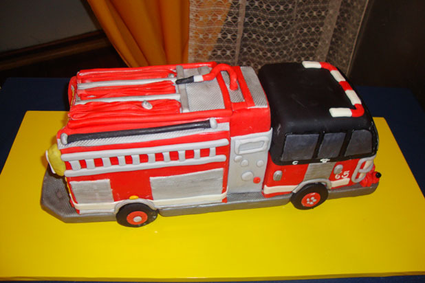 3. Fire Engine Cake