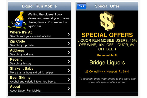 For When You Need to Stock Up: Liquor Run Mobile (OS and Android)