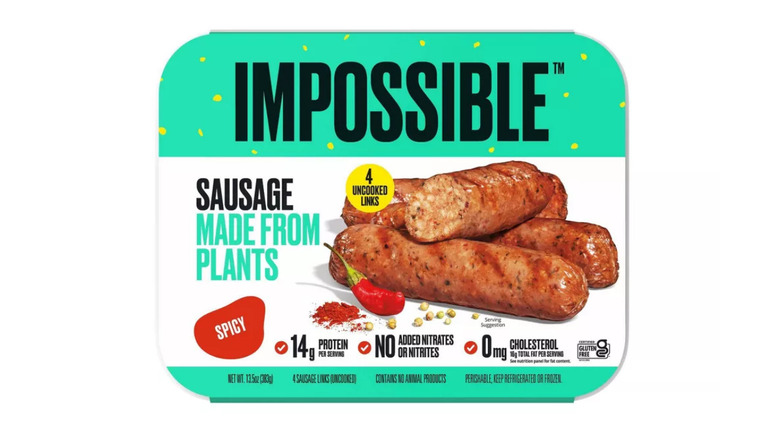 Impossible Spicy plant-based links