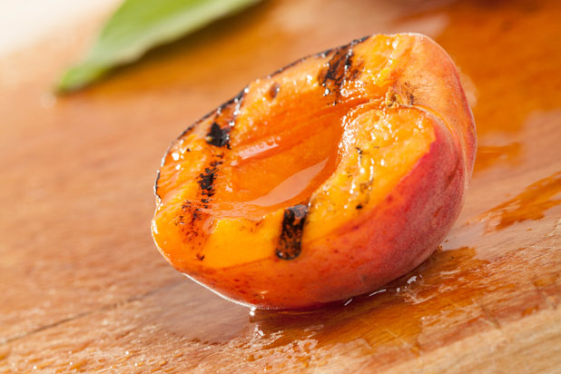 Grilled Peaches with Whipped Cream or Frozen Yogurt