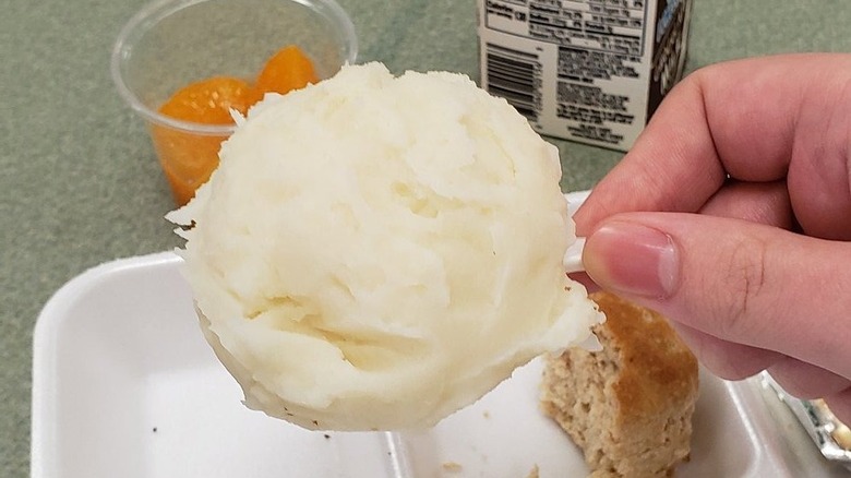 Scoop of mashed potatoes