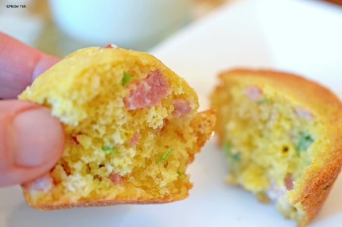 Ham and Cheese Cornmeal Morning Muffins