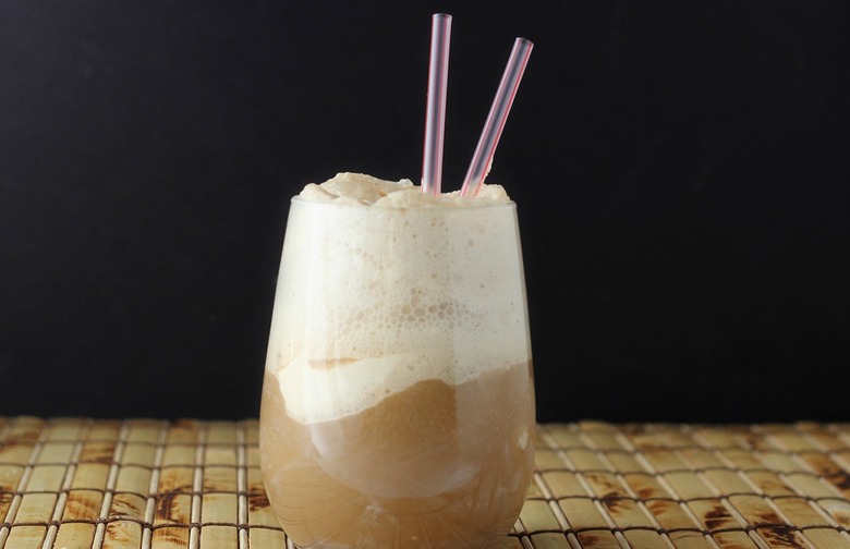 Root Beer Float with Almond Whipped Cream