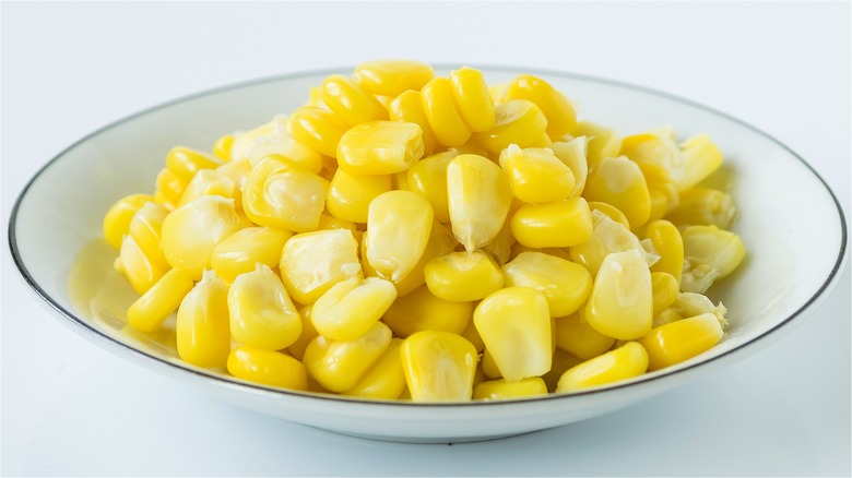 corn kernels in dish