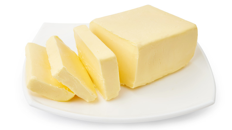 Stick of cut butter