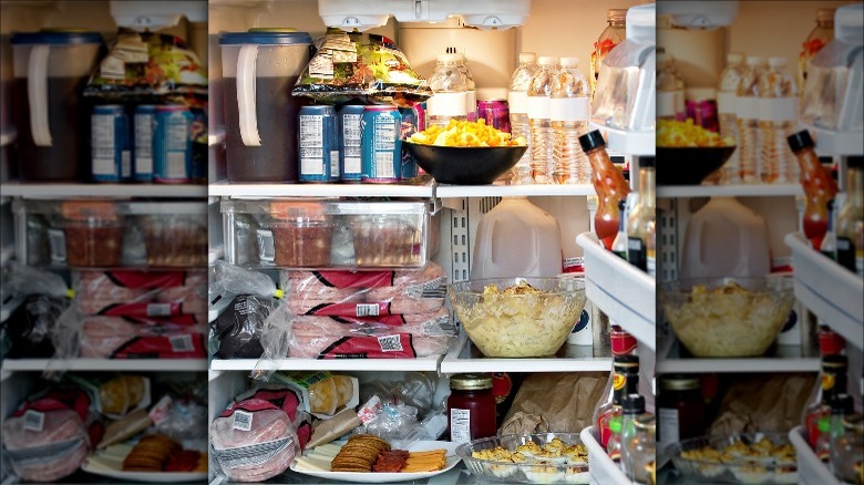 Overfilled fridge