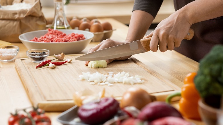 person preparing all ingredients for cooking