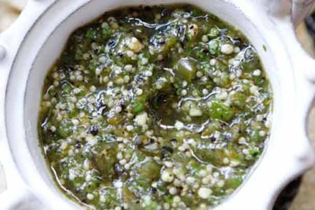 Roasted Green Salsa with Tomatillos Recipe