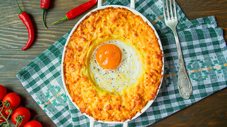 Potato casserole with egg