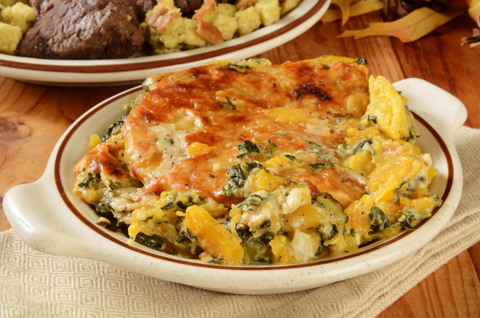 Butternut Squash, Sage, and Mushroom Casserole