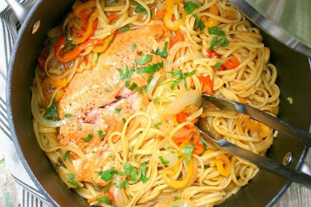 Salmon Coconut Curry Pasta From The Culinary Tribune