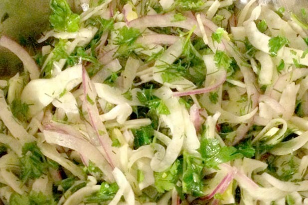 Fennel Salad with Red Onion, Parsley, and Lemon