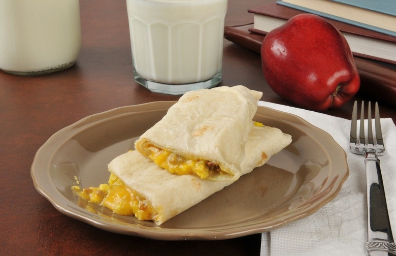 Microwave Egg and Cheese Breakfast Burrito