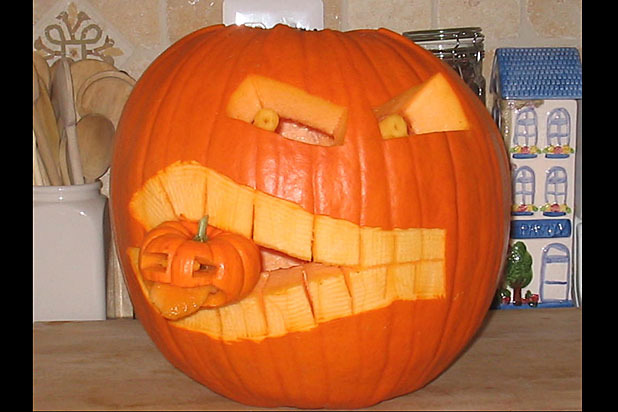 5. Pumpkin Eating Pumpkin