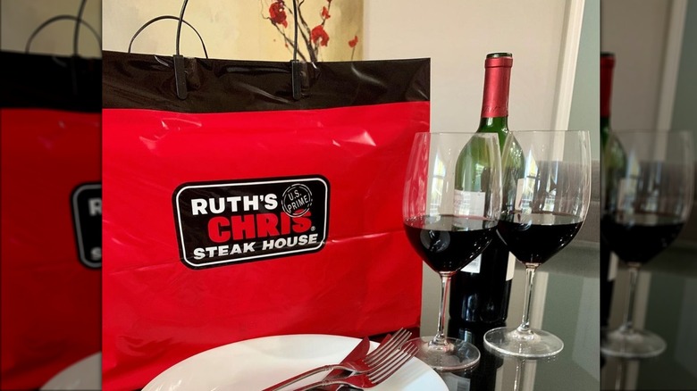 Ruth's Chris and red wine