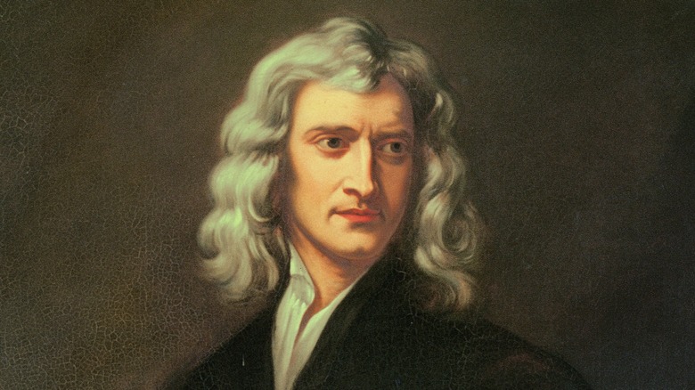 Painted portrait of Isaac Newton