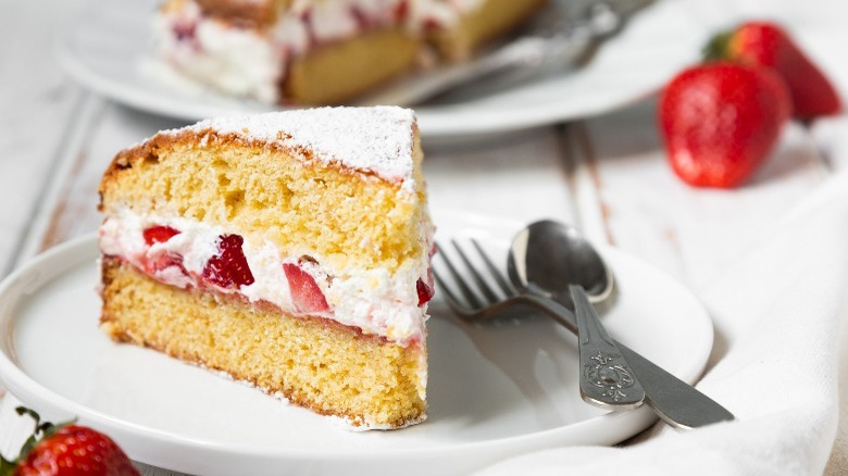 Slice of Victoria Sponge Cake