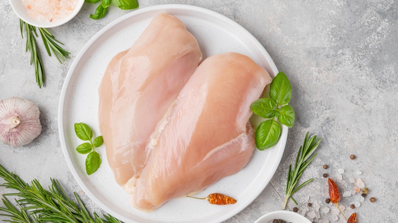 raw chicken breasts