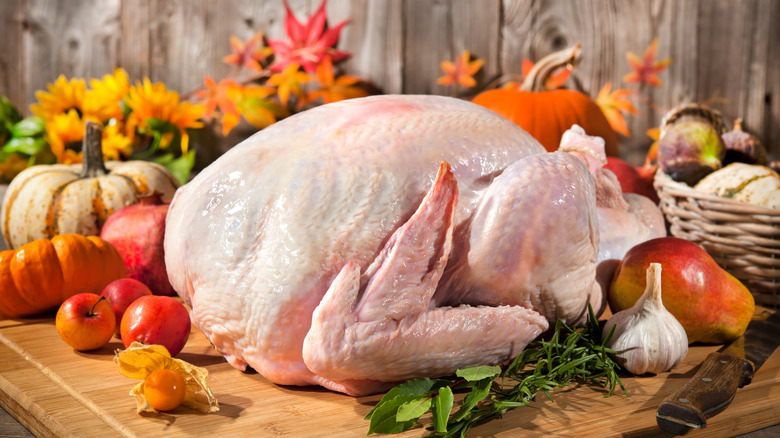 thanksgiving turkey on cutting board