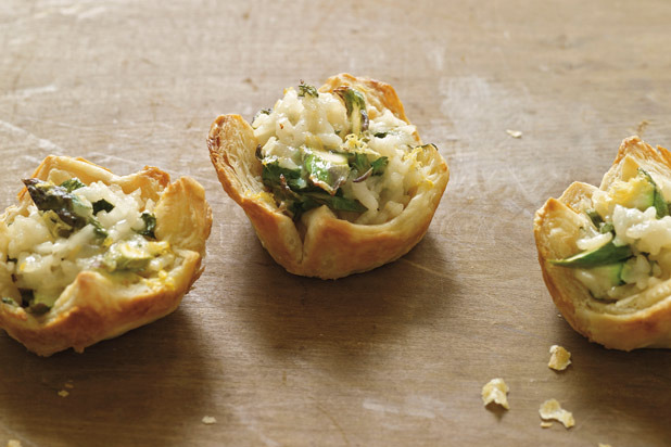 Risotto Cups with Green Vegetables Recipe