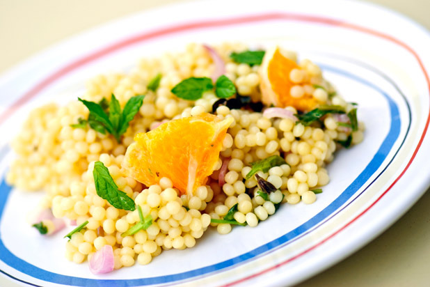 Braised Spring Vegetables with Israeli Couscous Recipe