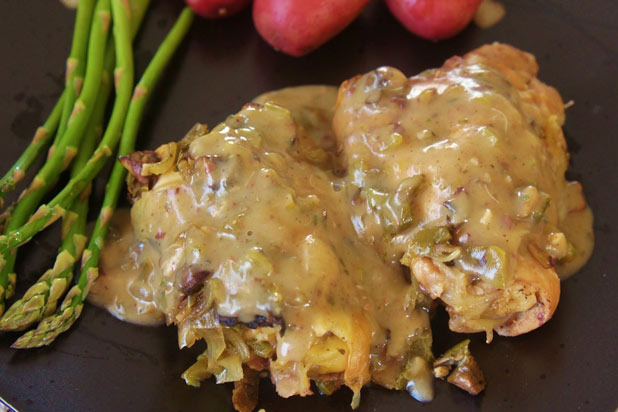 Slow Cooker Tarragon Chicken with Mushroom Cream Sauce