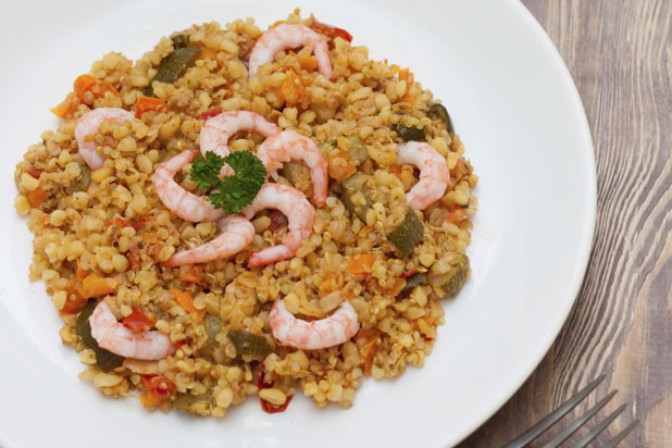 Slow Cooker Oven Paella with Chicken, Shrimp, and Chorizo