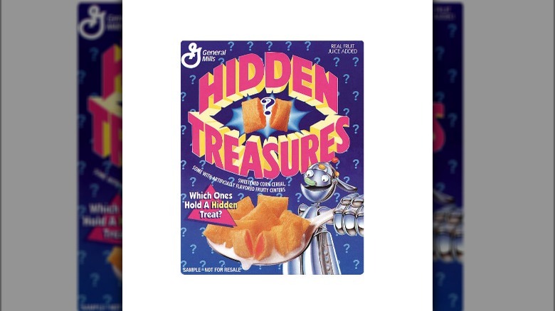 Hidden Treasures cereal box