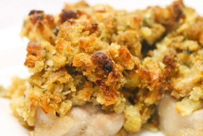 Baked Pork Chops and Stuffing