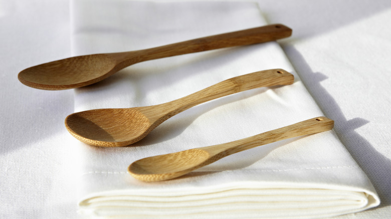 Three new wooden spoons