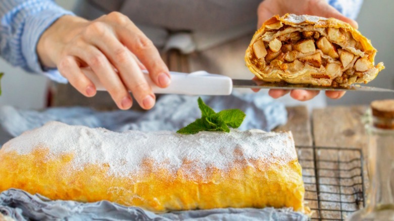 Strudel pastry slice