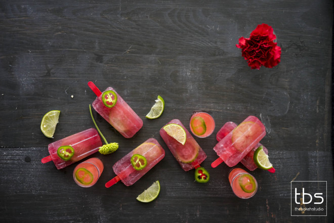 Watermelon-Tequila Margarita Popsicles