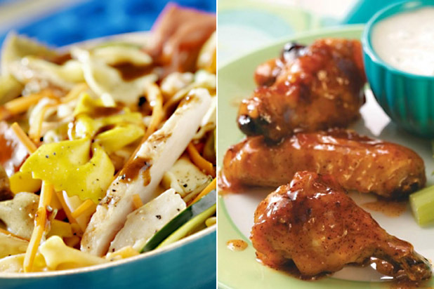 Apricot Chicken Wings and Chicken and Vegetable Pasta Salad Recipe