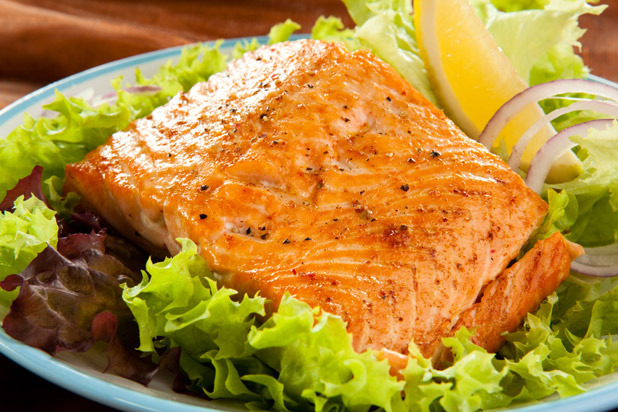 Crunchy Baked Ginger-Dill Salmon with Greens Recipe