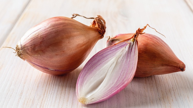 Close-up of shallots