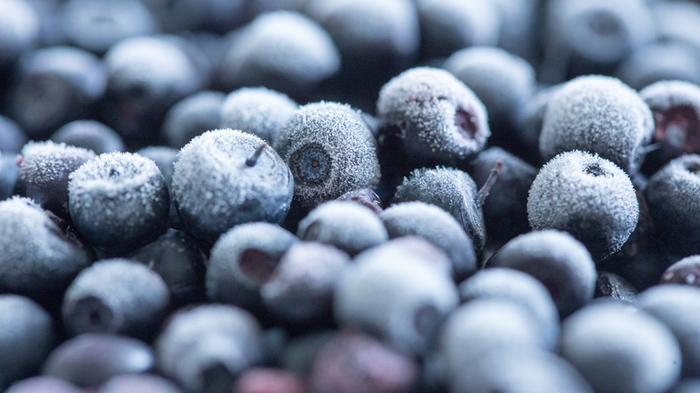 Frozen blueberries