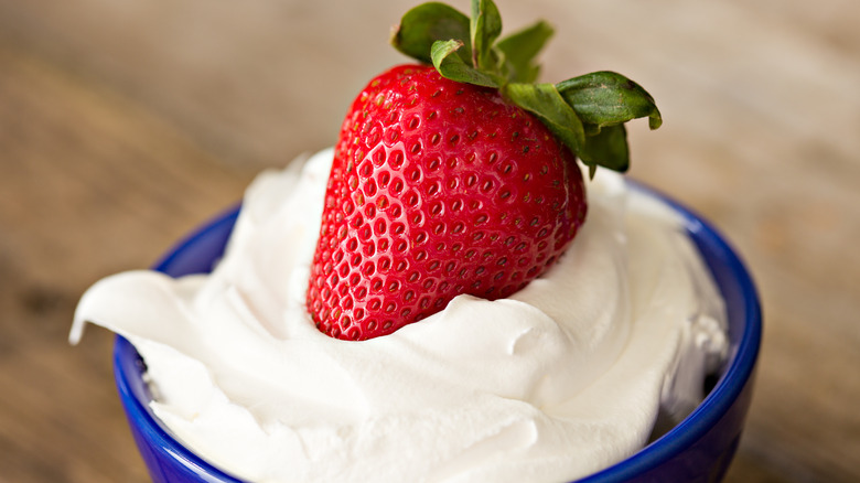 Strawberry and whipped cream