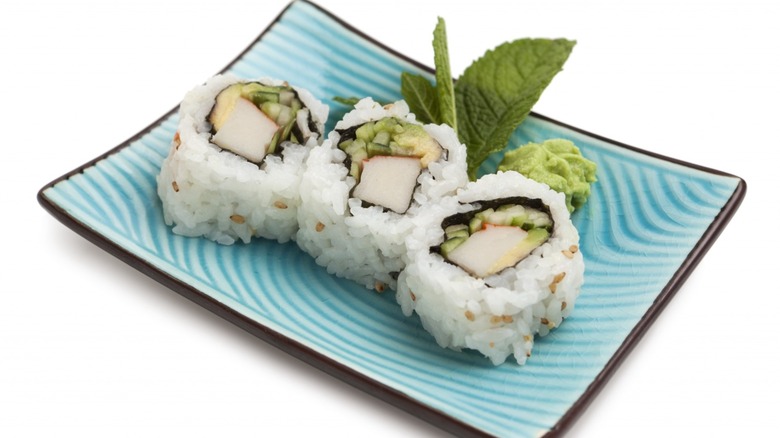 pieces of California roll