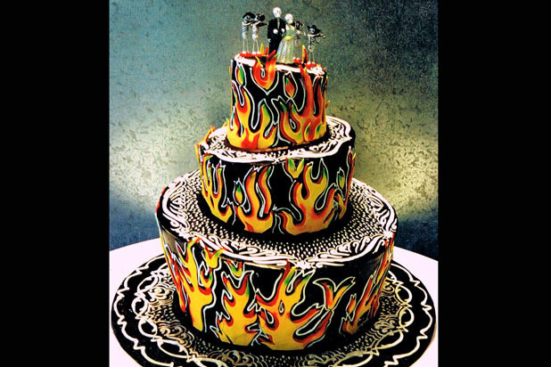 10. A Cake with Flames