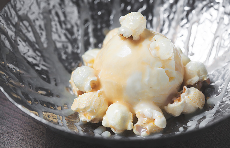 Popcorn on Caramel Ice-cream