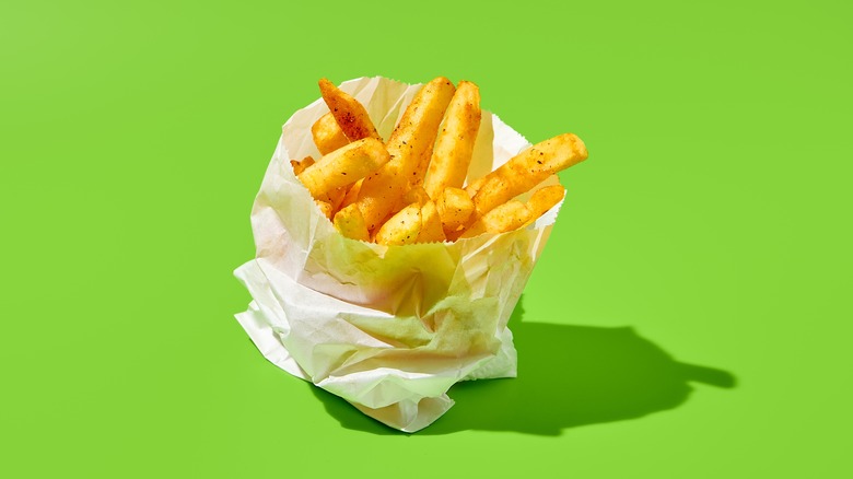 Fries in paper bag