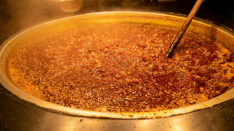 large pot of hotpot seasoning