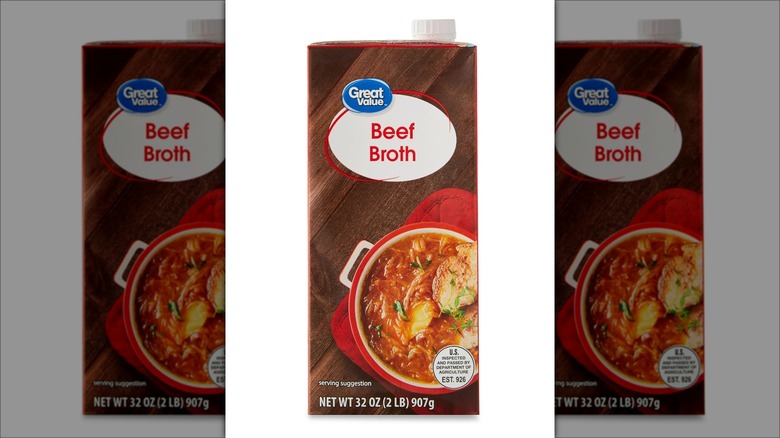 Great Value Beef Broth carton