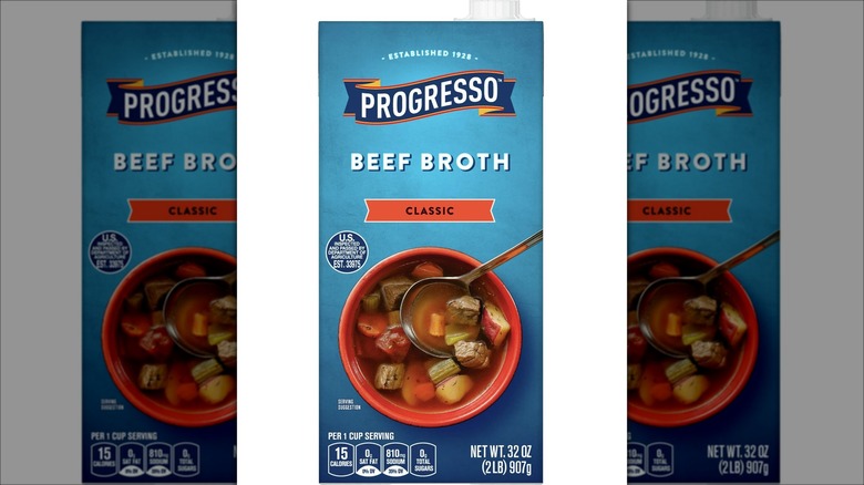 Progresso Classic Beef Broth carton