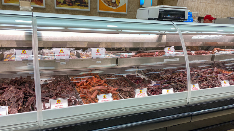 jerky counter at Buc-ee's