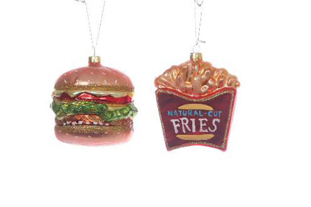 2. Burger and Fries Ornaments