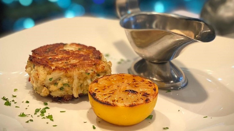 Morton's The Steakhouse crab cake meal