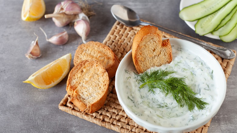 Tzatziki with fresh dill