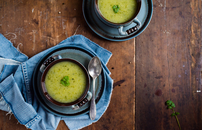 Chilled Asparagus and Leek Soup (Vichyssoise)